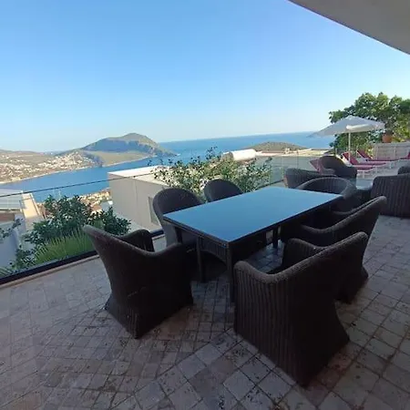 Sea View Heathed Pool Villa Kalkan
