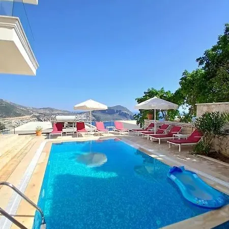 Sea View Heathed Pool Villa Kalkan